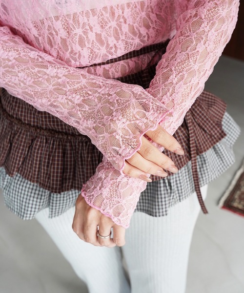 SANSeLF（サンセルフ）の「【SANSeLF】レースシアートップス saw26a033（その他トップス・レディース・ブルー/ブラック/ホワイト/ピンク・FREE）」の18枚目の写真