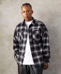 FUBU フブ M’S STUDS CHECK SHIRTS/スタッズチェック長袖シャツ