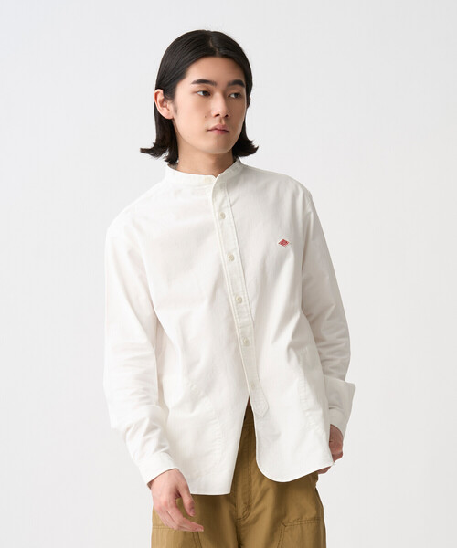 DANTON（ダントン）の「Men's Oxford Band Collar Shirt（シャツ/ブラウス・メンズ・ホワイト/オフホワイト・44/38/40/42）」の3枚目の写真