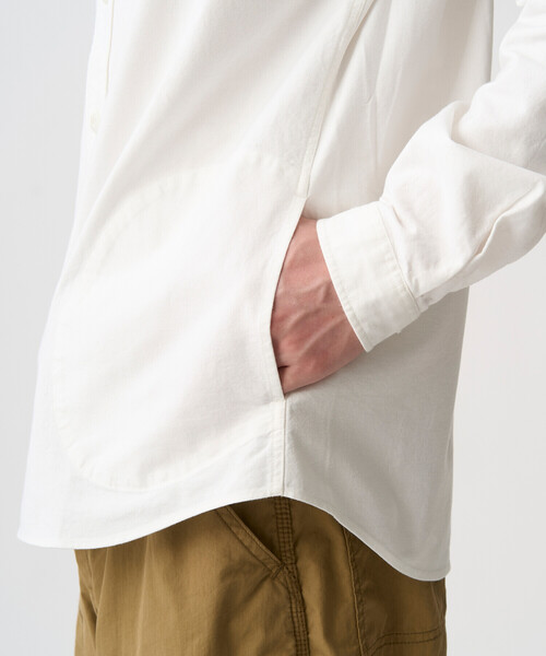 DANTON（ダントン）の「Men's Oxford Band Collar Shirt（シャツ/ブラウス・メンズ・ホワイト/オフホワイト・44/38/40/42）」の8枚目の写真