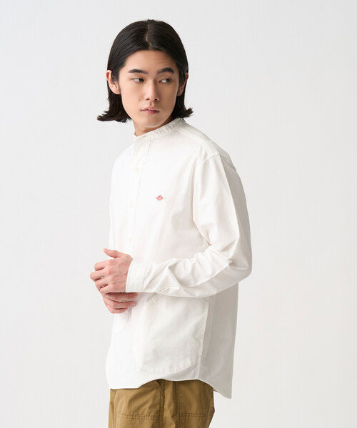 DANTON（ダントン）の「Men's Oxford Band Collar Shirt（シャツ/ブラウス・メンズ・ホワイト/オフホワイト・44/38/40/42）」の2枚目の写真
