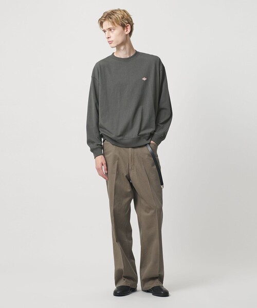 DANTON(ダントン)の「<DANTON>ロングスリーブ スウェット Tシャツ(Tシャツ/カットソー・メンズ・ナチュラル/ブラウン系/ダークグレー・M/L/XL)」の4枚目の写真