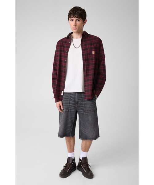 Guess(ゲス)の「GUESS JEANS Plaid Flannel Shirt シャツ ヒョンジン(シャツ/ブラウス・メンズ・パープル系その他・X-LARGE/LARGE/MEDIUM/SMALL)」の4枚目の写真