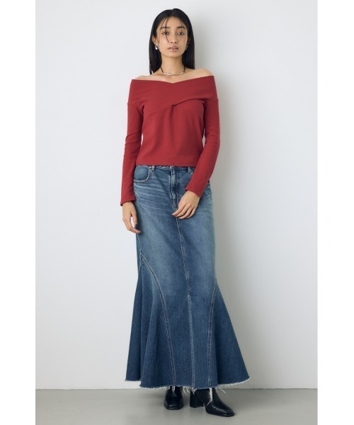 AZUL by moussy(アズールバイマウジー)の「AZUL DENIM マーメイドスカート 秋服 冬服 春服 ロングスカート 体系カバー(デニムスカート・レディース・ブルー/ワンウォッシュ・MEDIUM/SMALL)」の10枚目の写真