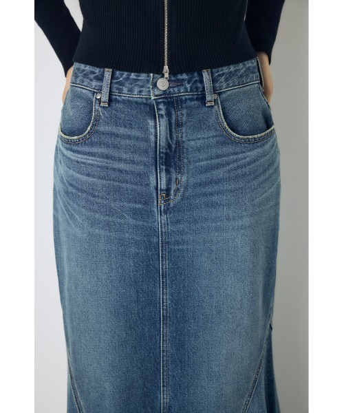 AZUL by moussy(アズールバイマウジー)の「AZUL DENIM マーメイドスカート 秋服 冬服 春服 ロングスカート 体系カバー(デニムスカート・レディース・ブルー/ワンウォッシュ・MEDIUM/SMALL)」の5枚目の写真