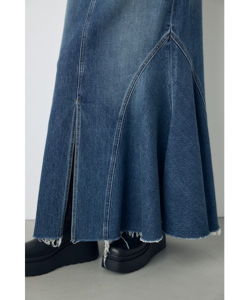 AZUL by moussy(アズールバイマウジー)の「AZUL DENIM マーメイドスカート 秋服 冬服 春服 ロングスカート 体系カバー(デニムスカート・レディース・ブルー/ワンウォッシュ・MEDIUM/SMALL)」の8枚目の写真