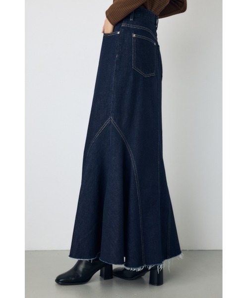 AZUL by moussy(アズールバイマウジー)の「AZUL DENIM マーメイドスカート 秋服 冬服 春服 ロングスカート 体系カバー(デニムスカート・レディース・ブルー/ワンウォッシュ・MEDIUM/SMALL)」の11枚目の写真