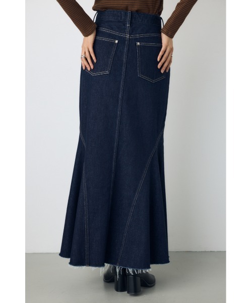AZUL by moussy(アズールバイマウジー)の「AZUL DENIM マーメイドスカート 秋服 冬服 春服 ロングスカート 体系カバー(デニムスカート・レディース・ブルー/ワンウォッシュ・MEDIUM/SMALL)」の12枚目の写真