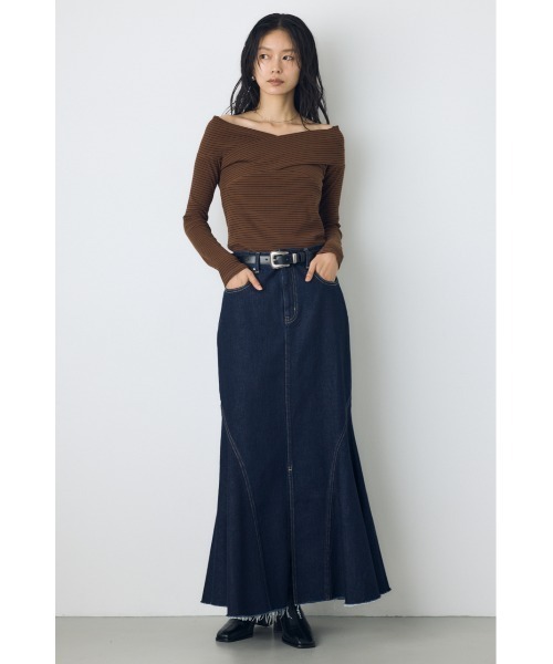 AZUL by moussy(アズールバイマウジー)の「AZUL DENIM マーメイドスカート 秋服 冬服 春服 ロングスカート 体系カバー(デニムスカート・レディース・ブルー/ワンウォッシュ・MEDIUM/SMALL)」の17枚目の写真