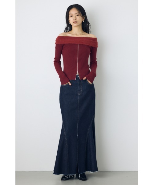 AZUL by moussy(アズールバイマウジー)の「AZUL DENIM マーメイドスカート 秋服 冬服 春服 ロングスカート 体系カバー(デニムスカート・レディース・ブルー/ワンウォッシュ・MEDIUM/SMALL)」の18枚目の写真
