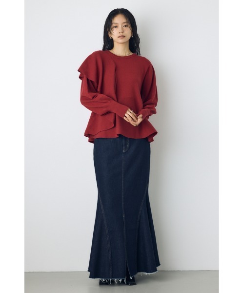 AZUL by moussy(アズールバイマウジー)の「AZUL DENIM マーメイドスカート 秋服 冬服 春服 ロングスカート 体系カバー(デニムスカート・レディース・ブルー/ワンウォッシュ・MEDIUM/SMALL)」の20枚目の写真