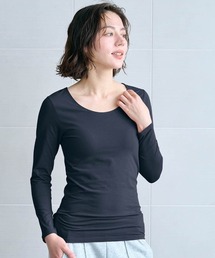 Hotcott（ホットコット）の「綿混あったかインナー・クルーネック長袖レディース（インナーウェア/肌着）」