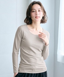 Hotcott（ホットコット）の「綿混あったかインナー・クルーネック長袖レディース（インナーウェア/肌着）」