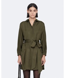 NOORA SILK-VISCOSE MINI DRESS | NOORA シルクビスコース ミニ ドレス・ワンピース