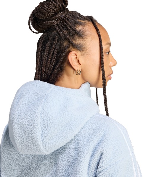 adidas(アディダス)の「adidas/アディダス adidas Originals by JENNIE BLACK PINK/POLAR FLEECE 1/4 ZIP HOODIE(パーカー・レディース・サックスブルー/ブラック/ベージュ・SMALL/MEDIUM/LARGE/X-LARGE)」の20枚目の写真