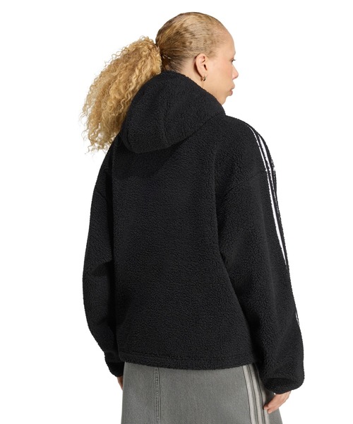 adidas(アディダス)の「adidas/アディダス adidas Originals by JENNIE BLACK PINK/POLAR FLEECE 1/4 ZIP HOODIE(パーカー・レディース・サックスブルー/ブラック/ベージュ・SMALL/MEDIUM/LARGE/X-LARGE)」の7枚目の写真