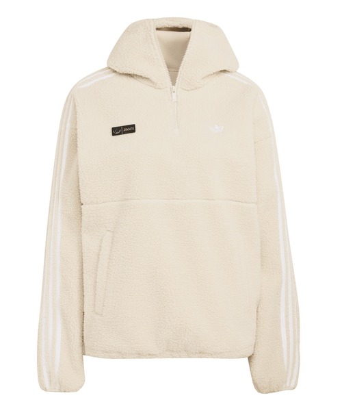 adidas(アディダス)の「adidas/アディダス adidas Originals by JENNIE BLACK PINK/POLAR FLEECE 1/4 ZIP HOODIE(パーカー・レディース・サックスブルー/ブラック/ベージュ・SMALL/MEDIUM/LARGE/X-LARGE)」の11枚目の写真
