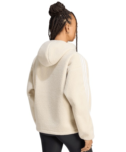 adidas(アディダス)の「adidas/アディダス adidas Originals by JENNIE BLACK PINK/POLAR FLEECE 1/4 ZIP HOODIE(パーカー・レディース・サックスブルー/ブラック/ベージュ・SMALL/MEDIUM/LARGE/X-LARGE)」の12枚目の写真