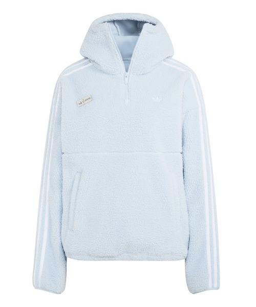 adidas(アディダス)の「adidas/アディダス adidas Originals by JENNIE BLACK PINK/POLAR FLEECE 1/4 ZIP HOODIE(パーカー・レディース・サックスブルー/ブラック/ベージュ・SMALL/MEDIUM/LARGE/X-LARGE)」の16枚目の写真