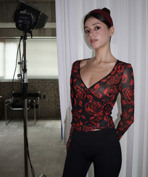 ROSE WRAP SEE-THROUGH SLEEVE