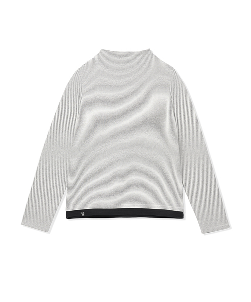 LIFE WORK（ライフワーク）の「レディース) モックネックレイヤード長袖Tシャツ（Tシャツ/カットソー・レディース・ホワイト/ライトグレー/ブラック/ブラック×ホワイト・SMALL/MEDIUM）」の2枚目の写真