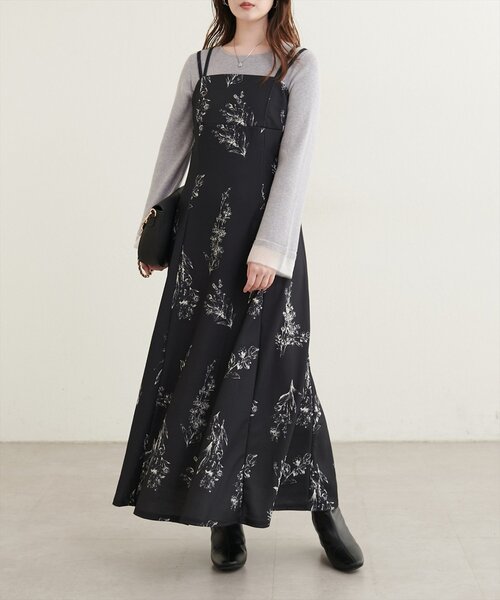 natural couture（ナチュラルクチュール）の「袖口シアーフレアニット（ニット/セーター・レディース・グレー/オフホワイト/グレイッシュベージュ/ブラック/ブラウン・FREE）」の14枚目の写真