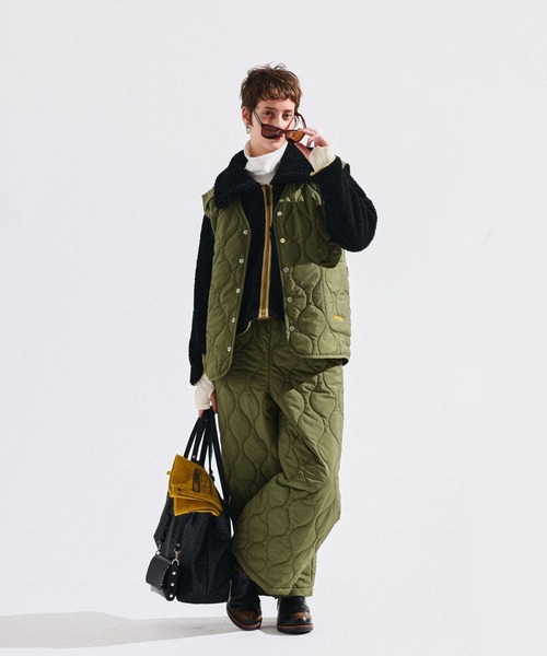 GRIP SWANY（グリップスワニー）の「【GSWP‐295】 QUILTING PANTS（その他パンツ・レディース・オリーブ/ブラック・S/M）」の4枚目の写真