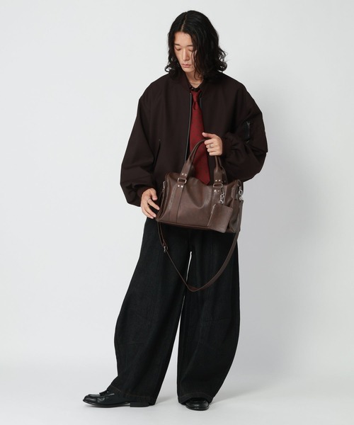 RAGEBLUE(レイジブルー)の「2WAY STUDS BOSTON SHOULDER BAG/スタッズボストンショルダーバッグ(ボストンバッグ・メンズ・ブラック/ブラウン・FREE)」の11枚目の写真