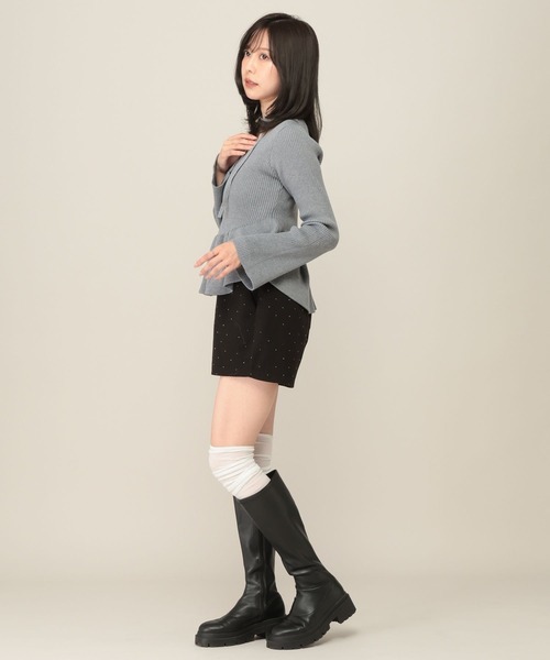 Heather(ヘザー)の「タイ付きペプラムニット 1084510(ニット/セーター・レディース・アイボリー/ブラック/グレー・FREE)」の15枚目の写真