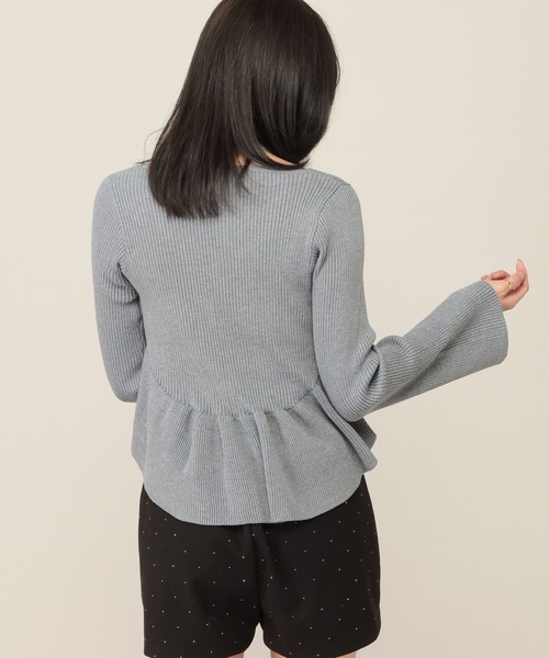 Heather(ヘザー)の「タイ付きペプラムニット 1084510(ニット/セーター・レディース・アイボリー/ブラック/グレー・FREE)」の18枚目の写真