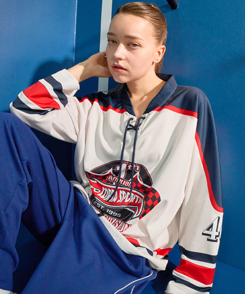 GALEX(ギャレックス)の「46 ホッケージャージ ロングスリーブ ベージュ GA6740 BE(Tシャツ/カットソー・レディース・その他・MEDIUM/LARGE)」の3枚目の写真