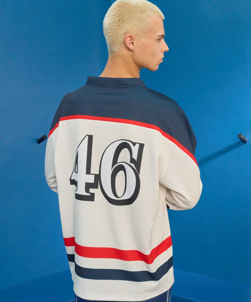 GALEX(ギャレックス)の「46 ホッケージャージ ロングスリーブ ベージュ GA6740 BE(Tシャツ/カットソー・レディース・その他・MEDIUM/LARGE)」の5枚目の写真