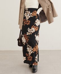 花柄ストレートスカート