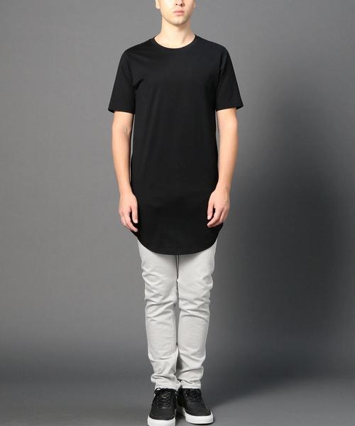 MONKEY TIME（モンキータイム）の「＜monkey time＞ 40/2 テンジク ロング ショートスリーブTシャツ：◆（Tシャツ/カットソー・メンズ・ホワイト/ブラック/グレー/オリーブ・SMALL/MEDIUM/LARGE）」の14枚目の写真