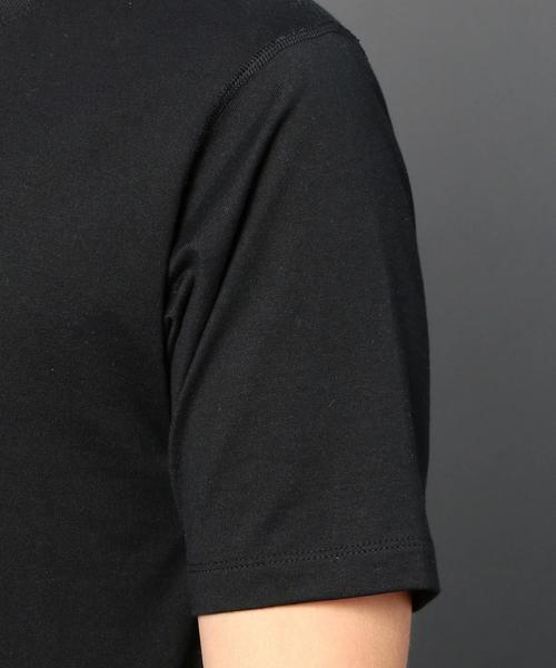 MONKEY TIME（モンキータイム）の「＜monkey time＞ 40/2 テンジク ロング ショートスリーブTシャツ：◆（Tシャツ/カットソー・メンズ・ホワイト/ブラック/グレー/オリーブ・SMALL/MEDIUM/LARGE）」の7枚目の写真