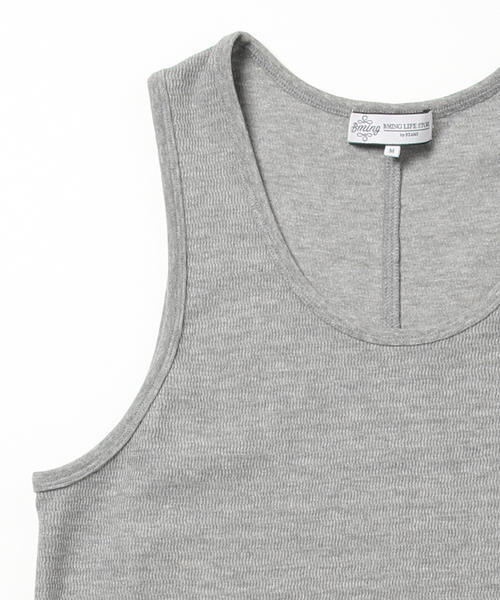 B:MING by BEAMS(ビーミングバイビームス)の「【一部予約】ビーミング by ビームス / ハニカムメッシュタンクトップ(タンクトップ・メンズ・ホワイト/グレー・SMALL/MEDIUM/LARGE)」の11枚目の写真