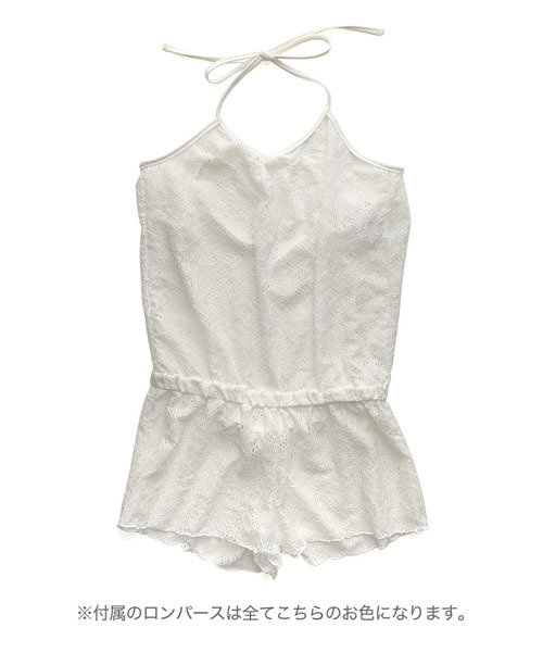 Re:EDIT（リエディ）の「[3点セット]レースロンパース付きリゾート花柄ビキニ[春夏新作][Re:EDIT/リエディ]（水着・レディース・ホワイト/イエロー/ブルー・MEDIUM）」の16枚目の写真