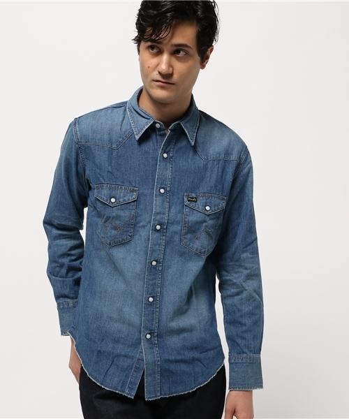 JACKROSE（ジャックローズ）の「WRANGLERクレイジーデニムWTシャツ（シャツ/ブラウス・メンズ・インディゴブルー/サックスブルー・L/M）」の2枚目の写真
