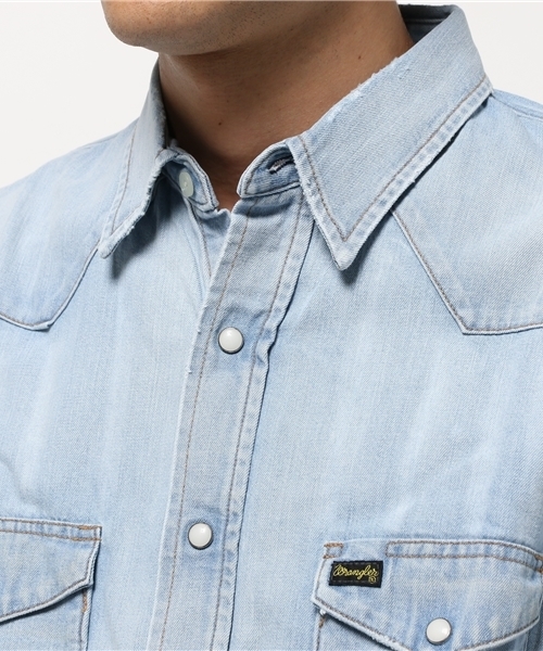 JACKROSE（ジャックローズ）の「WRANGLERクレイジーデニムWTシャツ（シャツ/ブラウス・メンズ・インディゴブルー/サックスブルー・L/M）」の5枚目の写真