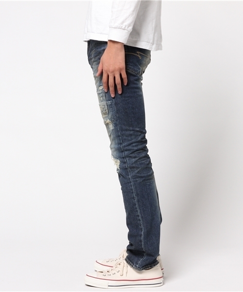 vong 様　JACKROSE ジャックローズ　ダメージ　フレア　デニムパンツ JACKROSE - ジャックローズ デニムパンツ ダメージ加工 マルチ