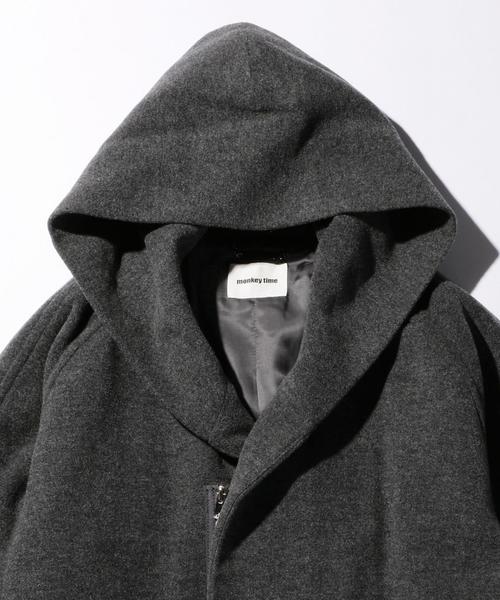 MONKEY TIME（モンキータイム）の「＜monkey time＞ ∴ モッサ フーデッド ガウンコート◆（ダッフルコート・メンズ・グレー・MEDIUM/LARGE/SMALL）」の3枚目の写真