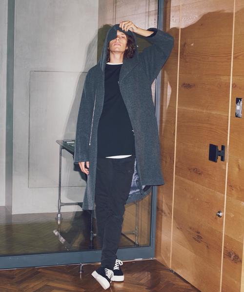 MONKEY TIME（モンキータイム）の「＜monkey time＞ ∴ モッサ フーデッド ガウンコート◆（ダッフルコート・メンズ・グレー・MEDIUM/LARGE/SMALL）」の5枚目の写真