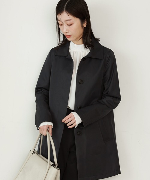 定価八万　極美品　ストラスブルゴ 幾何学模様　スプリングコート スタンドカラーデザインスプリングコート /日本製(その他のコート