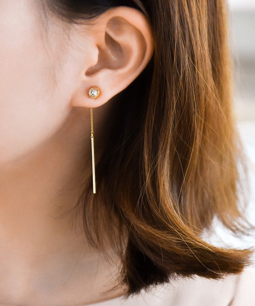 Phoebe(フィービィー)の「バックキャッチマグネットピアス(イヤリング(両耳用))」|クリア