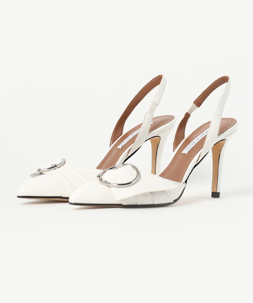 CHARLES & KEITH（チャールズ & キース）の「サーキュラーバックルスリングバック / CIRCULAR BUCKLE SLINGBACKS（サンダル・レディース・ホワイト/ピンク/ブラック・23.5cm/25cm/24.5cm/24cm/23cm）」の14枚目の写真