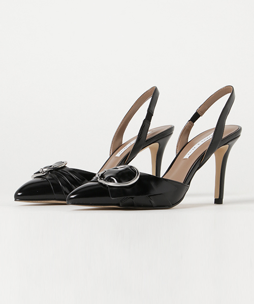 CHARLES & KEITH（チャールズ & キース）の「サーキュラーバックルスリングバック / CIRCULAR BUCKLE SLINGBACKS（サンダル・レディース・ホワイト/ピンク/ブラック・23.5cm/25cm/24.5cm/24cm/23cm）」の15枚目の写真