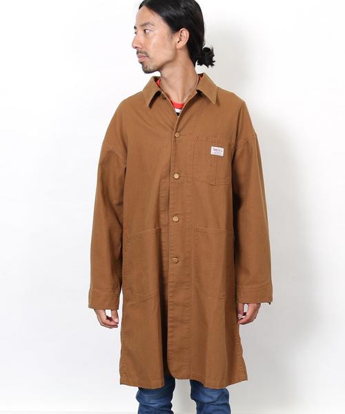 coen（コーエン）の「SMITH(スミス)別注ダックヒュージショップコート（ブルゾン・メンズ・ブラウン・MEDIUM/SMALL/LARGE）」の2枚目の写真