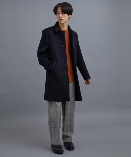 STUDIOUS（ステュディオス）の「リネコ2WAYバンドカラーシャツ（シャツ/ブラウス・メンズ・ネイビー/オレンジ・1/2）」の9枚目の写真