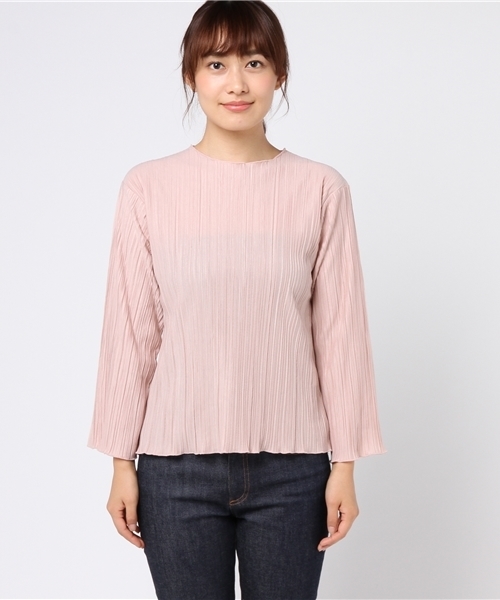 Heather（ヘザー）の「ランダムプリーツロングスリーブ　772266（Tシャツ/カットソー・レディース・ブラック/アイボリー/ピンク系その他・FREE）」の4枚目の写真