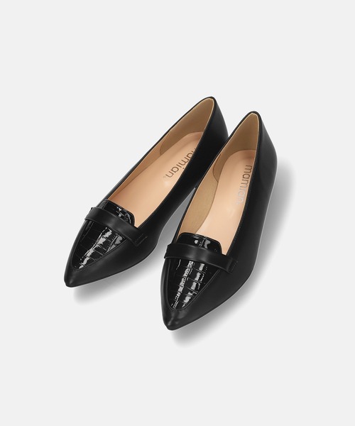 【新品未使用】MM6 ポインテッドトゥローファーブラック 37 MM6 Maison Margiela/エムエム6 メゾン マルジェラ MOCASSIN